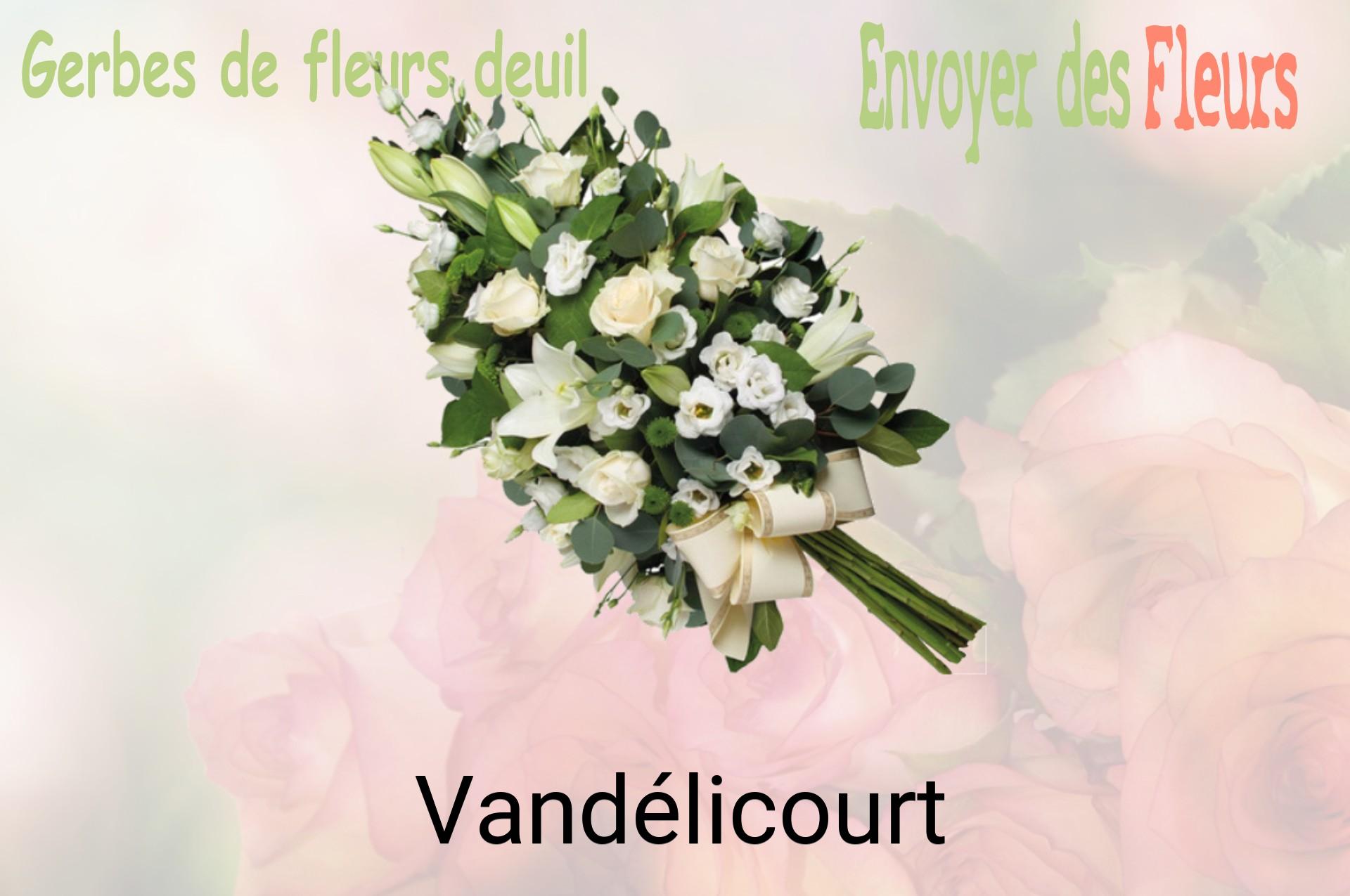 Gerbe de fleurs de deuil livrée à Vandélicourt